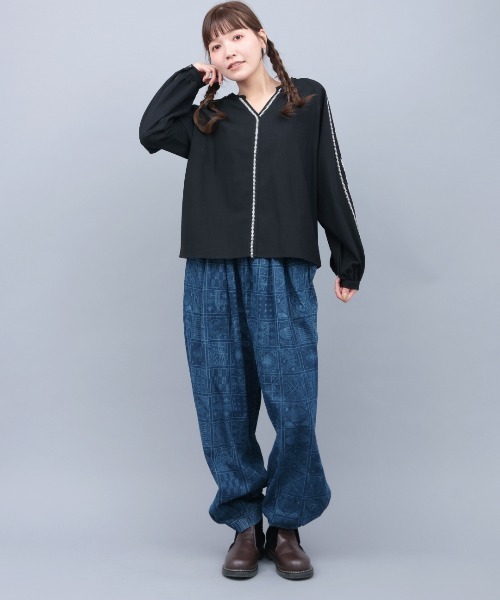 チチカカ（TITICACA） ブラウス シャツ キカ刺繍スキッパーブラウス