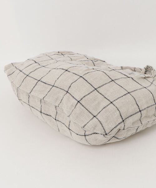 「fog linen work」 チェック柄ハンドバッグ - ベージュ レディース_画像3