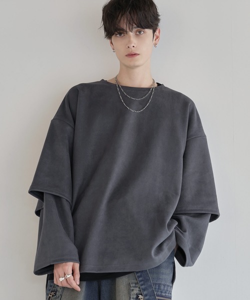 LILL（リル） tシャツ ルーズシルエットワイドスリーブフェイク