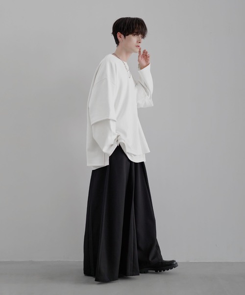LILL（リル） tシャツ ルーズシルエットワイドスリーブフェイク
