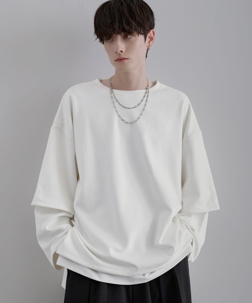LILL（リル） tシャツ ルーズシルエットワイドスリーブフェイク