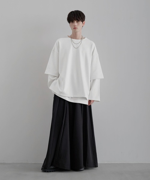 LILL（リル） tシャツ ルーズシルエットワイドスリーブフェイク