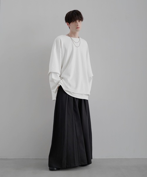 LILL（リル） tシャツ ルーズシルエットワイドスリーブフェイク