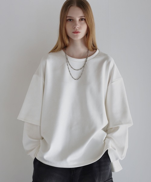 LILL（リル） tシャツ ルーズシルエットワイドスリーブフェイク