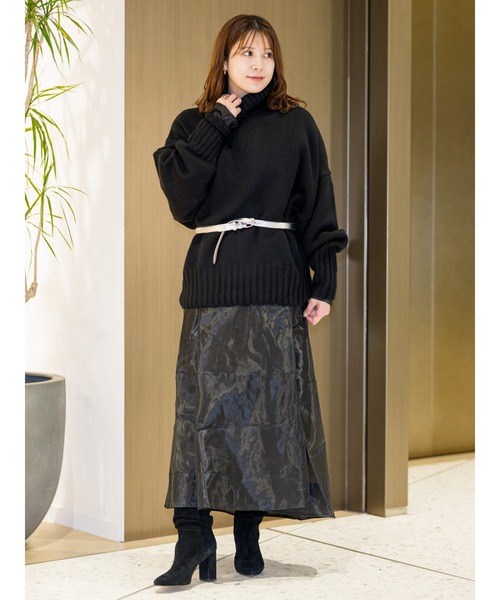 ニット セーター イタリアン メリノブレンド タートルネックセーター