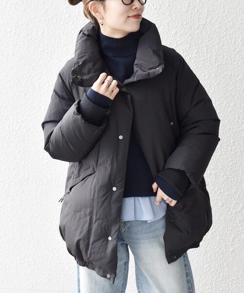 SHIPS any ダウンコート ダウンジャケット any: ナイロン スタンド