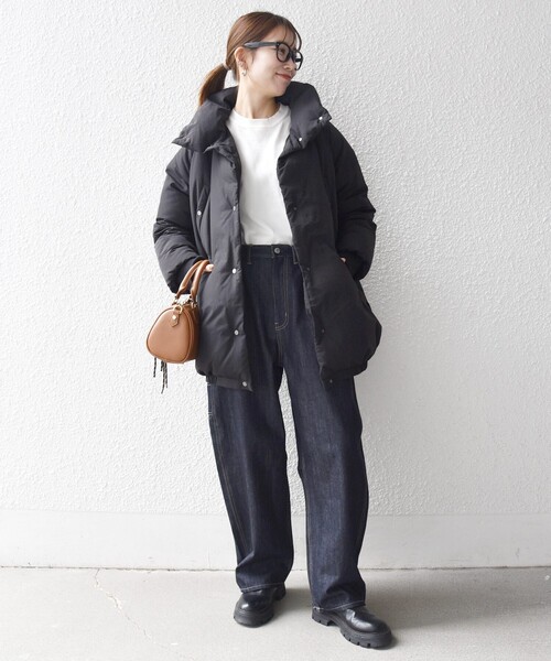 SHIPS any ダウンコート ダウンジャケット any: ナイロン スタンド