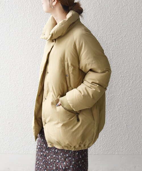 SHIPS any ダウンコート ダウンジャケット any: ナイロン スタンド