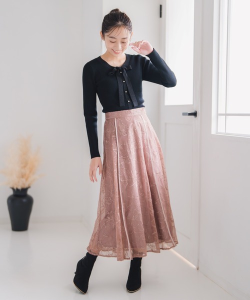 MISCH MASCH（ミッシュマッシュ） ロング スカート ラメ刺繍パイピング