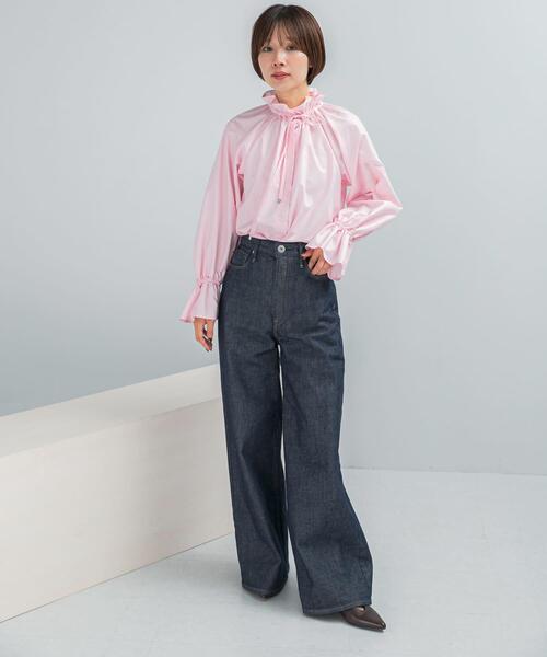 our フリルカラーブラウス フリルカラーブラウス(M OFF WHITE): トップス｜PMbox P&M OFFICIAL