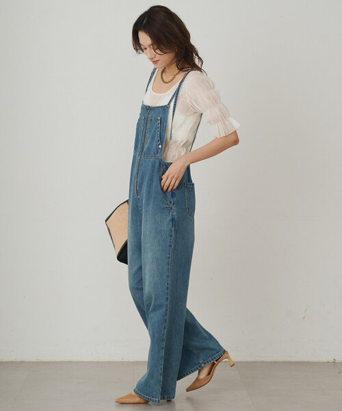 「LOUNGEDRESS」 半袖ニット FREE アイボリー レディース_画像3