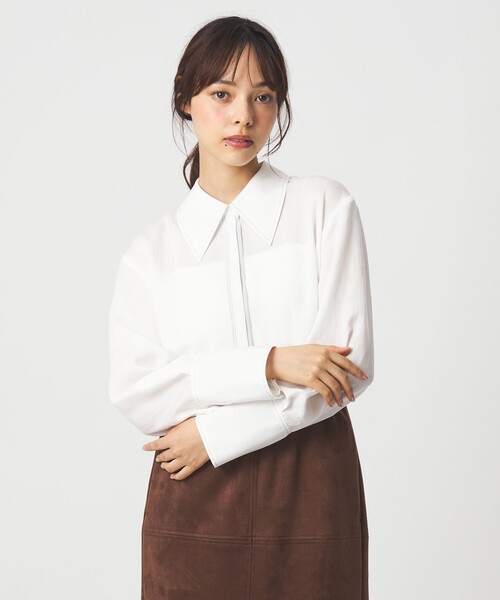 EMMEL REFINES ホワイトシャツ セール】＜EMMEL REFINES＞EM ソデタック オーバーシャツ（シャツ