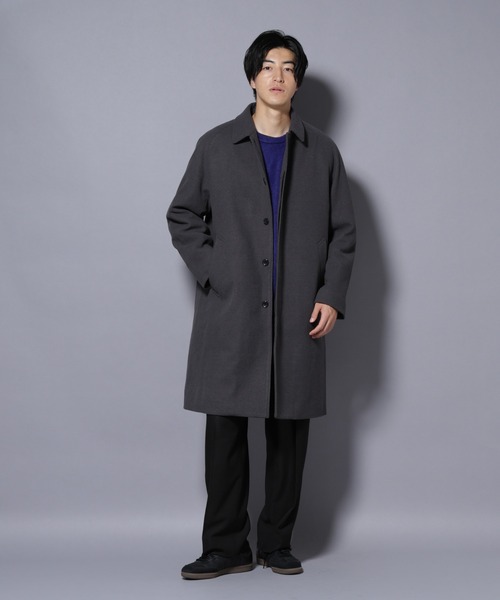 ナノユニバース（NANO universe）/ウール／Nメルトンステンカラーコート NANO universe（ナノ・ユニバース） ステンカラーコート コート テック