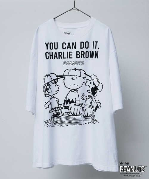 SNOOPY（スヌーピー） tシャツ PEANUTS YOU CAN DO IT Tシャツ メンズ