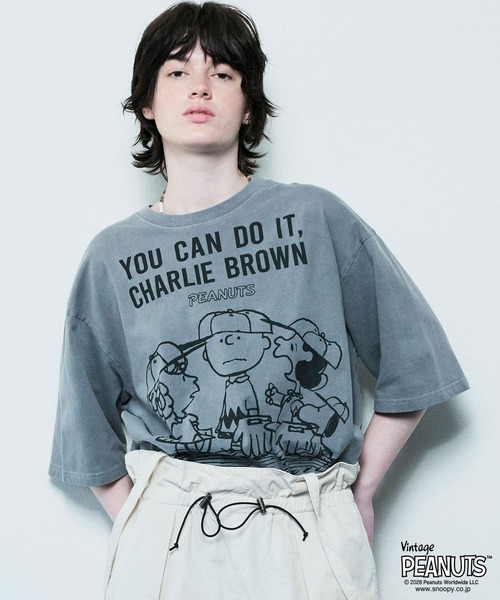 SNOOPY（スヌーピー） tシャツ PEANUTS YOU CAN DO IT Tシャツ メンズ
