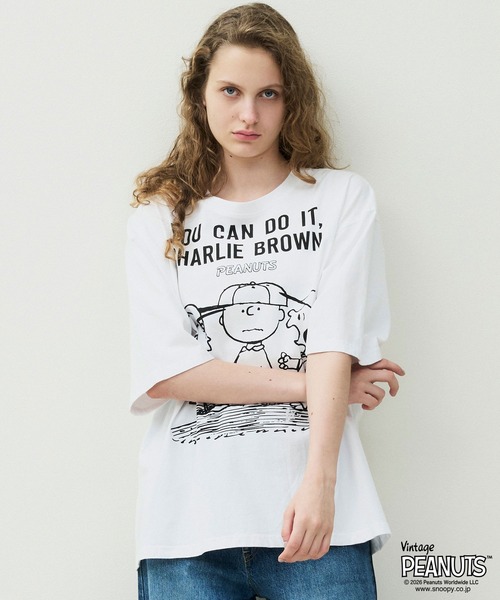 SNOOPY（スヌーピー） tシャツ PEANUTS YOU CAN DO IT Tシャツ メンズ