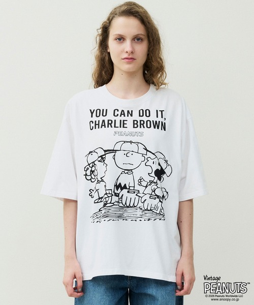 SNOOPY（スヌーピー） tシャツ PEANUTS YOU CAN DO IT Tシャツ メンズ