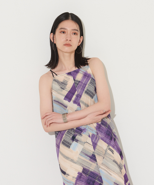 「NOMINE」 キャミソールワンピース フリー パープル レディース_画像5