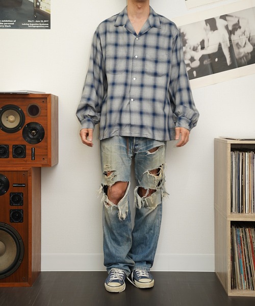 2AM 「TOWNCRAFT」長袖シャツ LARGE ブルー メンズ : ZOZOTOWN Yahoo