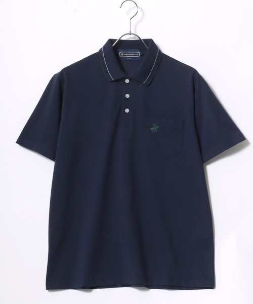 「BEVERLY HILLS POLO CLUB」 半袖ポロシャツ LL グレー メンズ_画像6