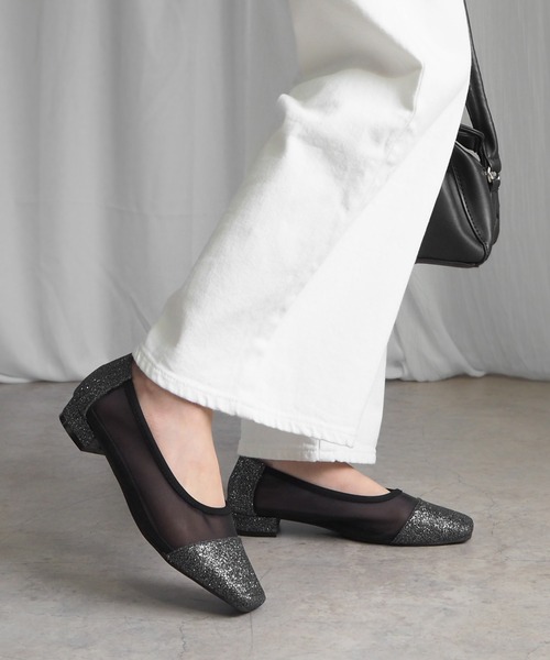 「minia」 フラットパンプス LL ブラック レディース_画像4