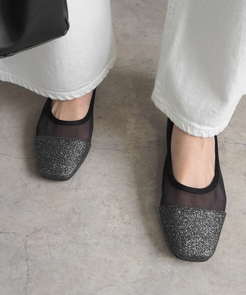 「minia」 フラットパンプス LL ブラック レディース_画像6