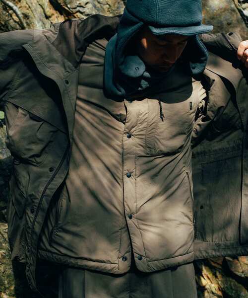 「EKAL」 ダウンジャケット LARGE ブラウン メンズ_画像6