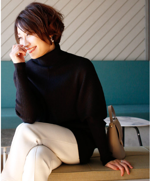 「Ehre style」 タートルネックニット FREE アイボリー レディース_画像7