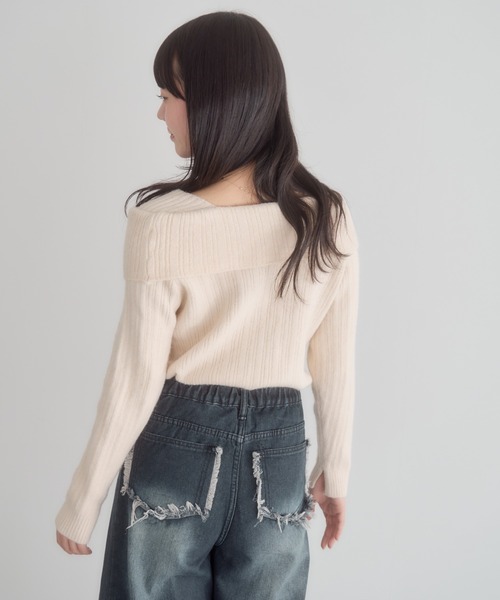 「mellowneon」 ニットカーディガン FREE グレー レディース_画像6