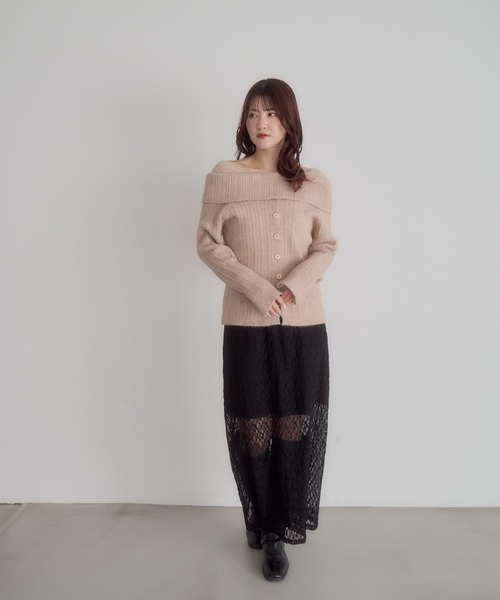 「mellowneon」 ニットカーディガン FREE グレー レディース_画像8