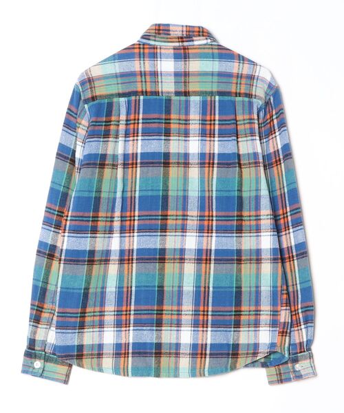 STUSSY（ステューシー） チェック柄長袖シャツ M ブルー メンズ