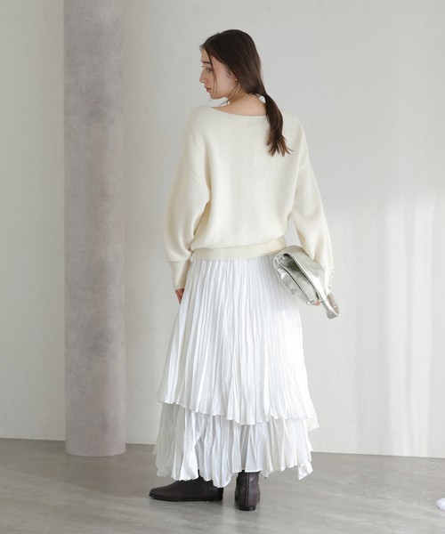 La TOTALITE（ラ トータリテ） ニット セーター ボタンスリーブFOX