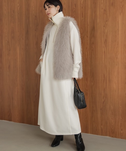 Bou Jeloud（ブージュルード） ワンピース ウールライクメルトンハーフ