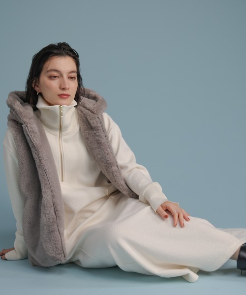 Bou Jeloud（ブージュルード） ワンピース ウールライクメルトンハーフ