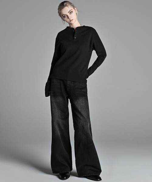 ADRER（アドラー） ヘンリーネック tシャツ Thermal long sleeve tee