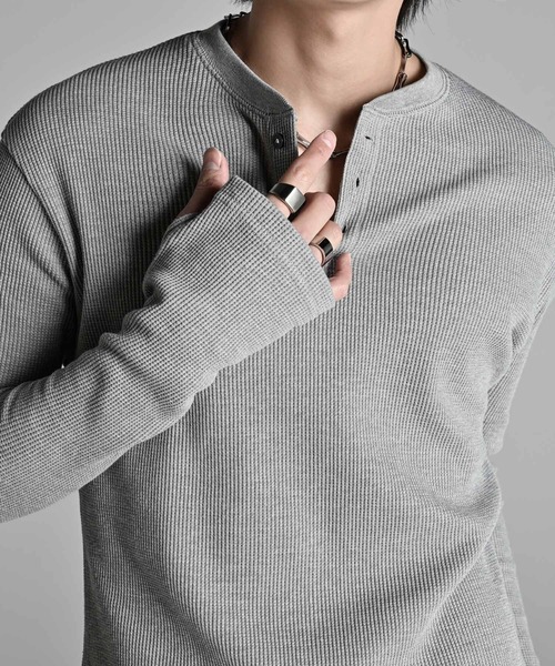 ADRER（アドラー） ヘンリーネック tシャツ Thermal long sleeve tee
