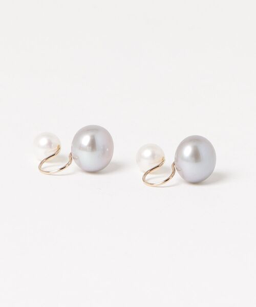「anq.」 イヤリング（両耳用） ONE SIZE グレー レディース_画像2