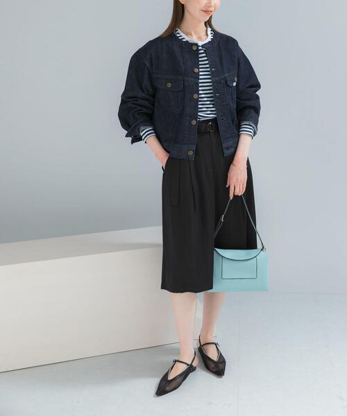 新品タグ付き　別注Lee101×ROSSO　NOCOLLAR JACKET デニムジャケット gジャン 「別注」Lee101×ROSSO NOCOLLAR SHORT