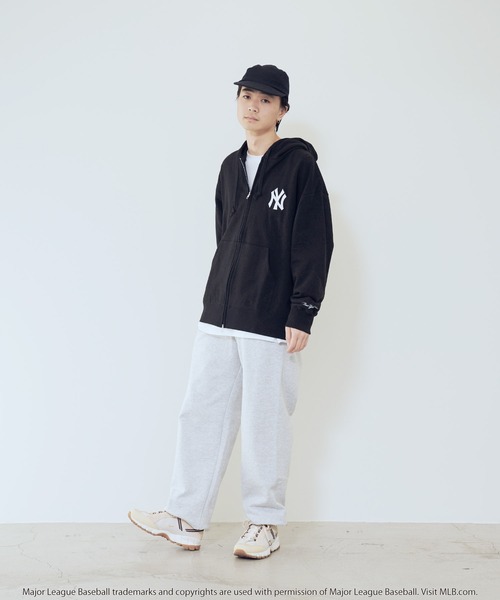 MLB ジップアップパーカー FREE グレー系その他4 メンズ : ZOZOTOWN