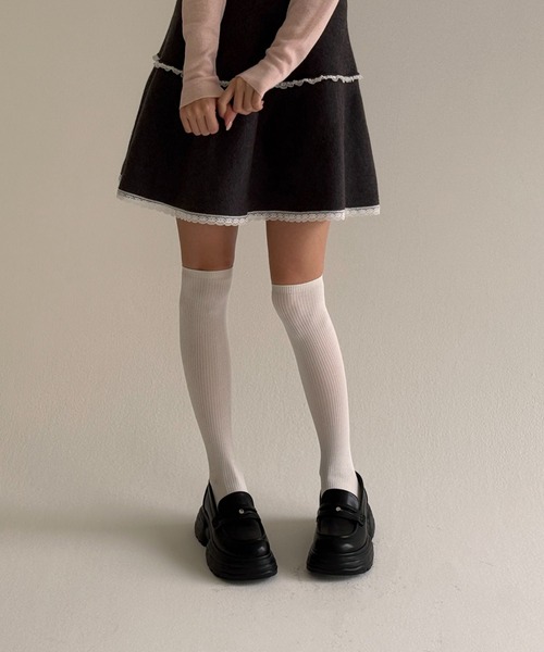 hiamu ローファー 「3色展開」ロゴポイント厚底ペニーローファー