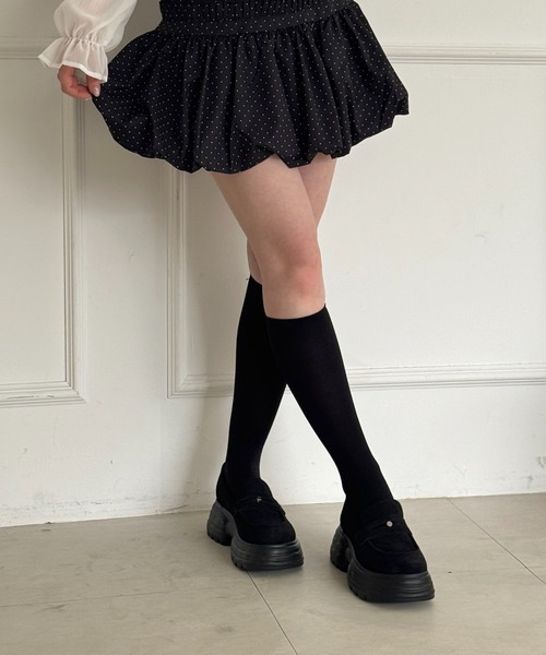 hiamu ローファー 「3色展開」ロゴポイント厚底ペニーローファー