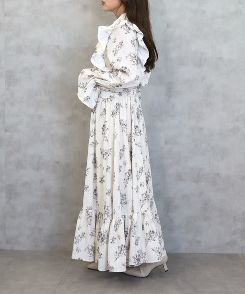 CECIL McBEE（セシルマクビー） ワンピース 花柄シャツフリル
