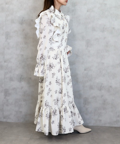 CECIL McBEE（セシルマクビー） ワンピース 花柄シャツフリル
