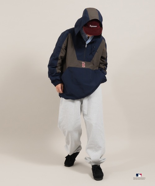 「Perushu」 ナイロンブルゾン「MLBコラボ」 MEDIUM ネイビー メンズ_画像5