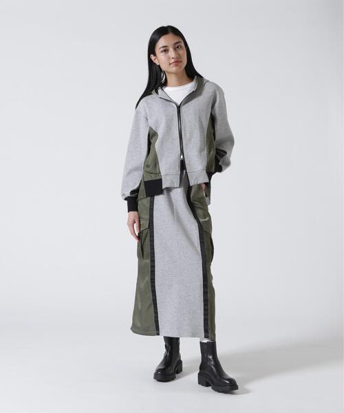 ＊さくら＊ページ！美品！RISLEY リズレー　コンビ バイカラースカート Risley スカート Risley/リズレー/バイカラージップスカート