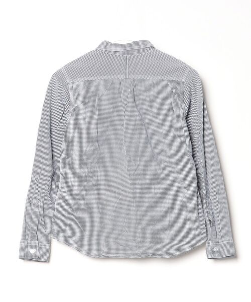 「RINEN」 ストライプ柄長袖シャツ 0 ネイビー レディース_画像2