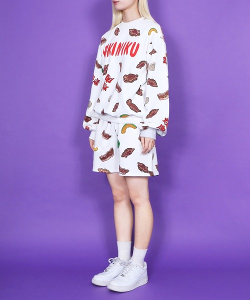 「PUNYUS」 スウェットカットソー 3 ブラック レディース_画像8