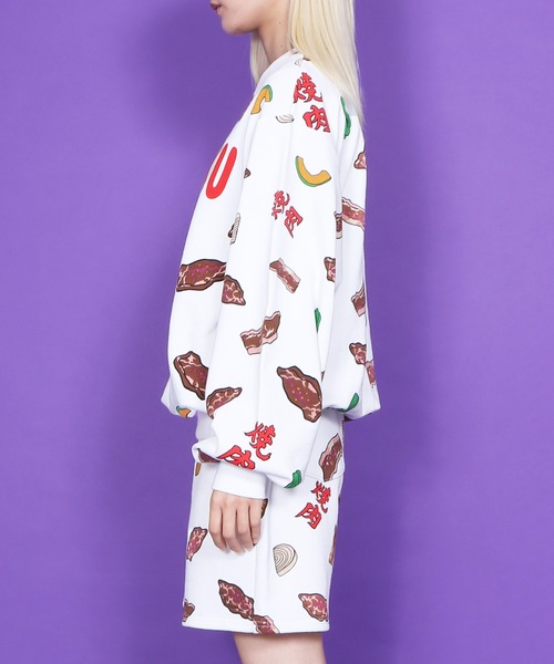 「PUNYUS」 スウェットカットソー 3 ブラック レディース_画像9