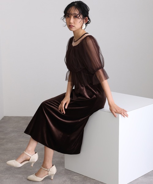 「atlo」 コンビワンピース M ブラック レディースの画像