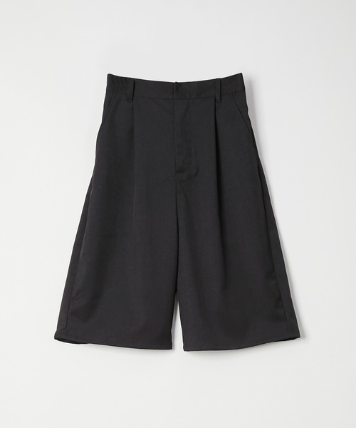 Muscat ハーフパンツ パンツ 短パン ツイル タックハーフパンツ